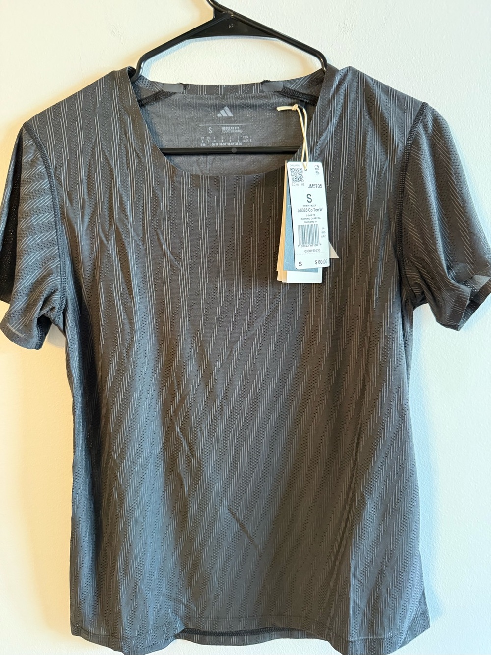 adidas Women's Short Sleeve Tee in Charcoal Gray